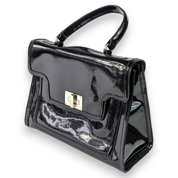 Simply Vera Vera Wang Handbags - Vintage Simply Vera Wang Patent Leather Black Handbag